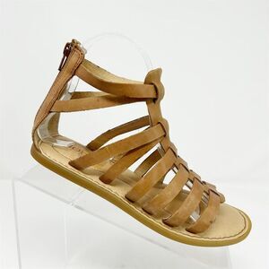 Born Women's Gladiator Sandals Brown Leather Size 6 Summer Casual Back Zipper